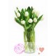 Florero 10 Tulipanes Blancos